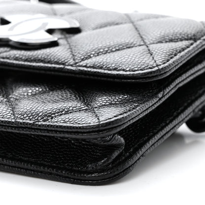 Chanel Caviar Quilted Incognito Belt Flap Card Holder Black 11 of 11