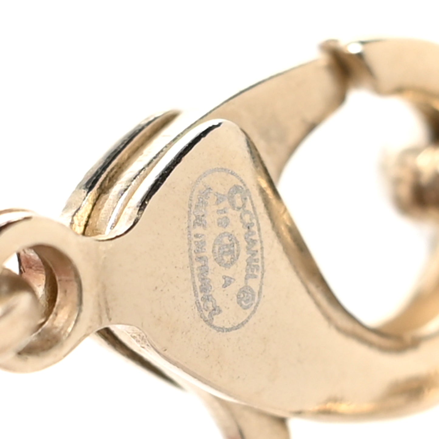 Crystal Beaded CC Long Necklace Black Silver