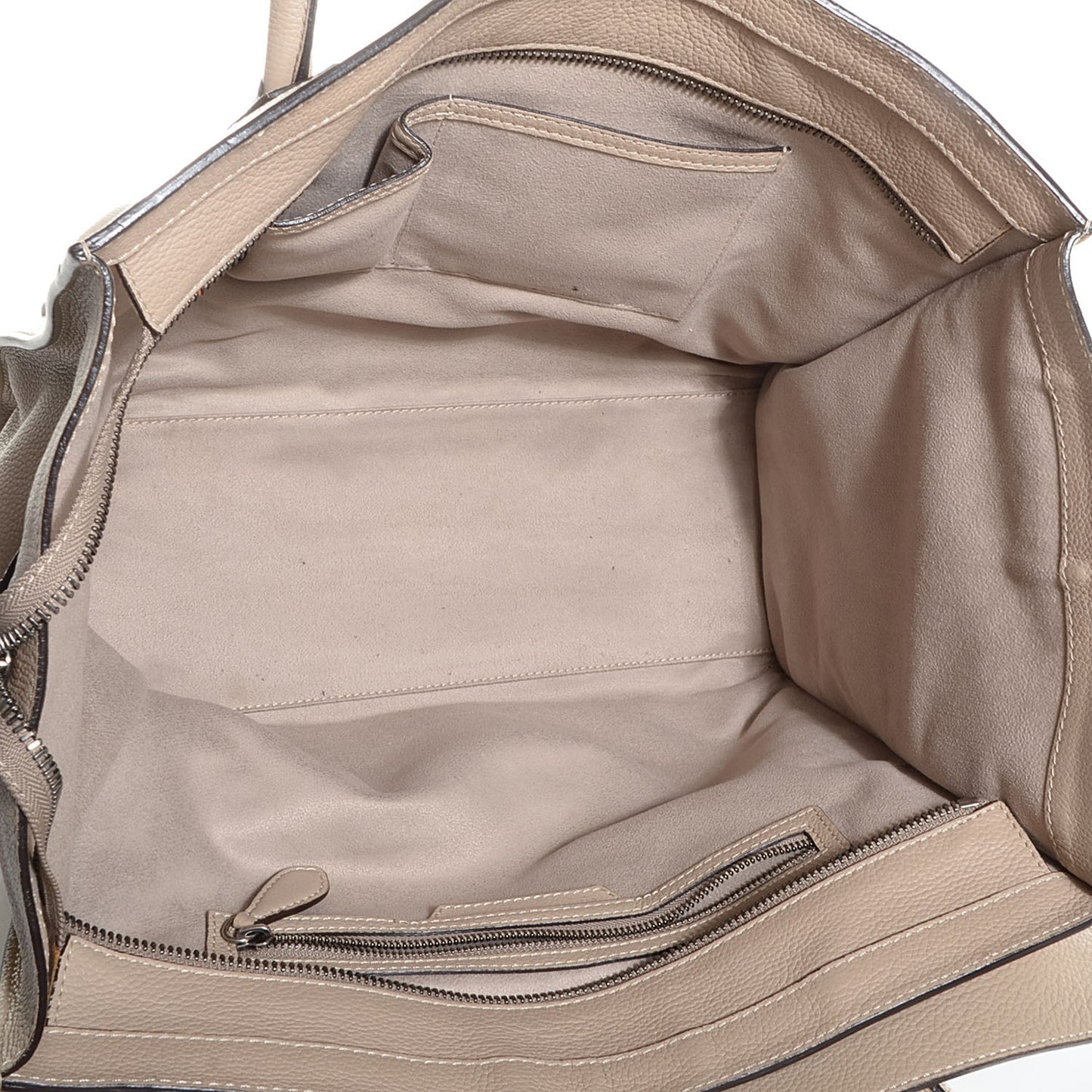 Drummed Calfskin Shoulder Luggage Dune