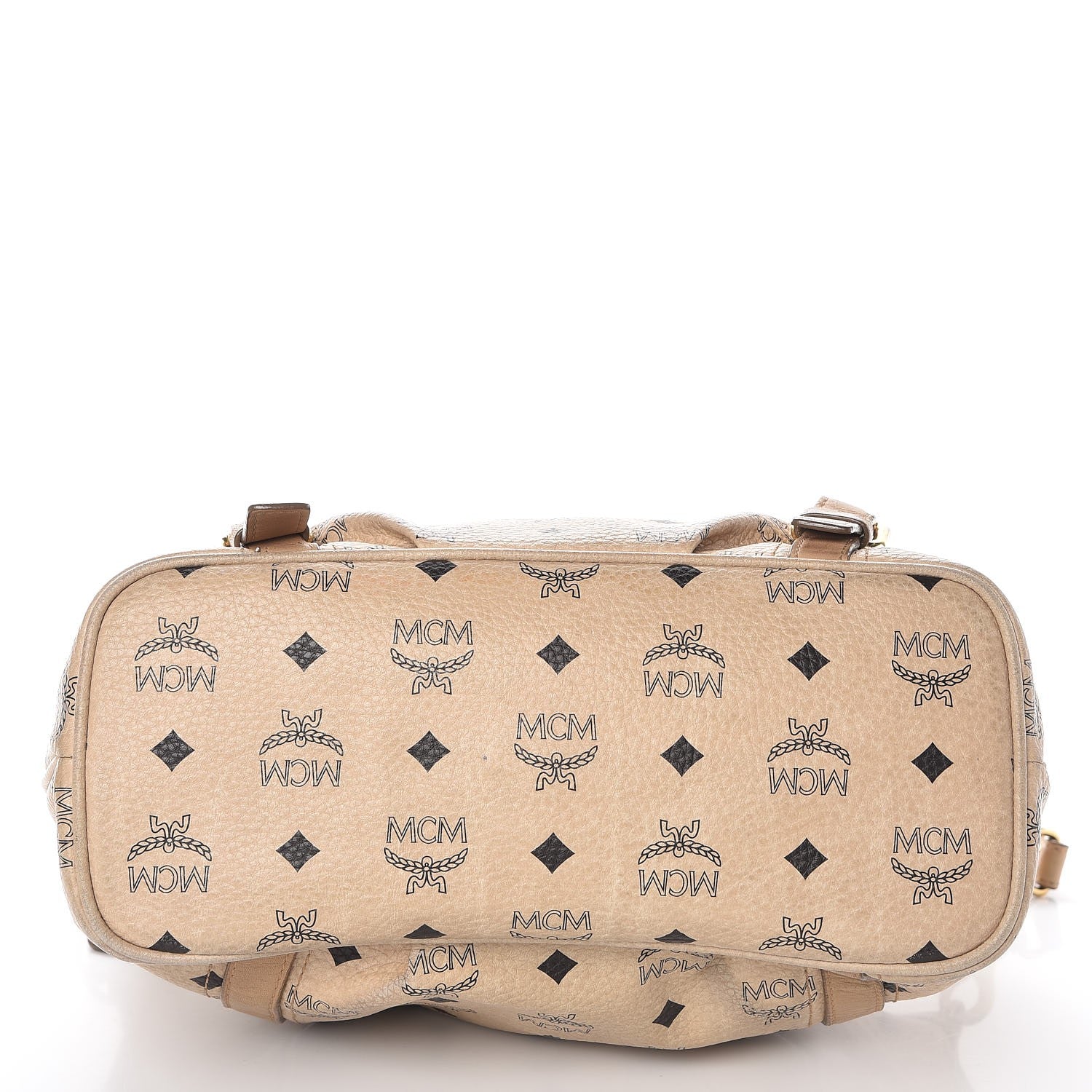 MCM Visetos Medium Essentials Shopper Tote Beige 22 of 24
