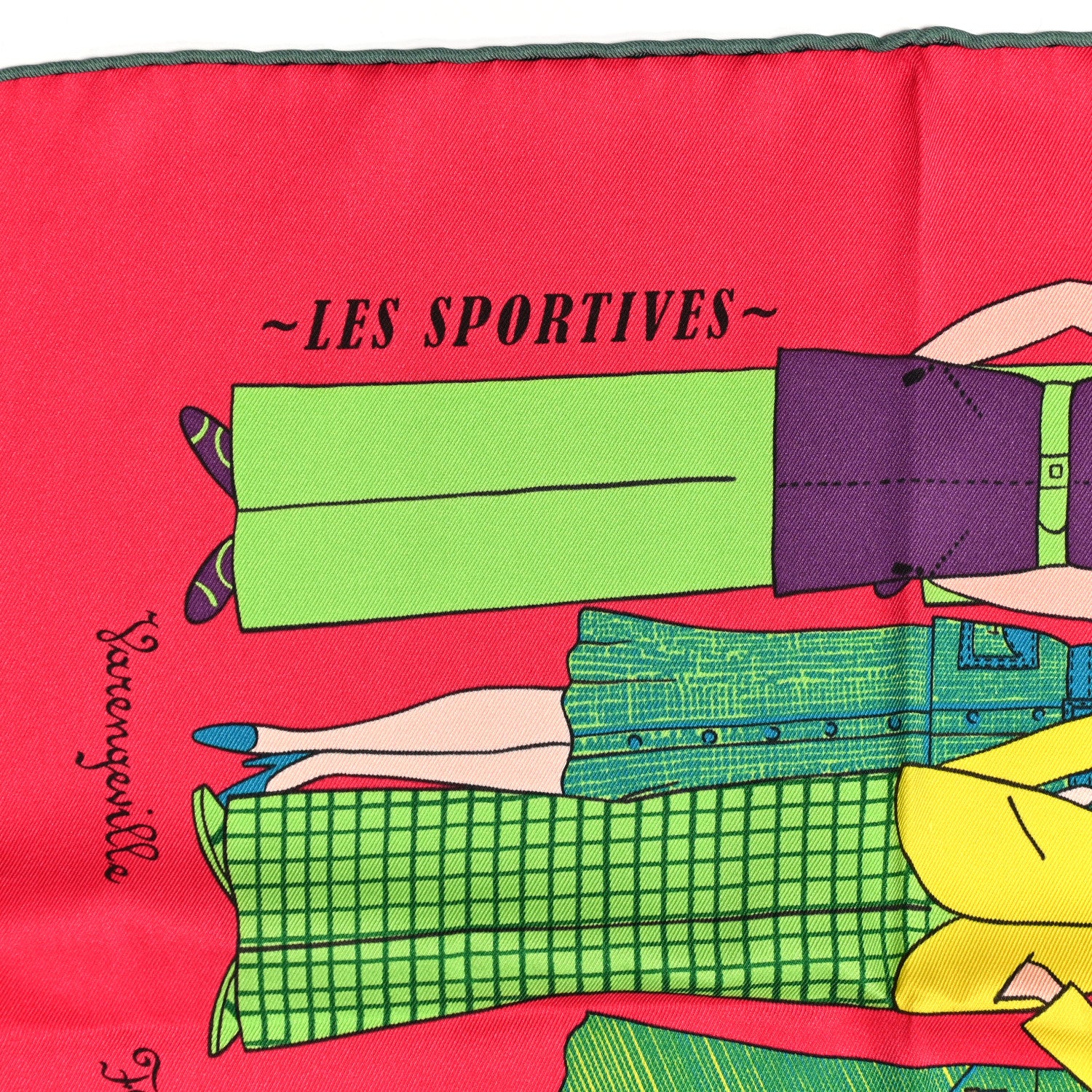 Hermes Silk Les Sportives Scarf 70 Fuchsia 3 of 5