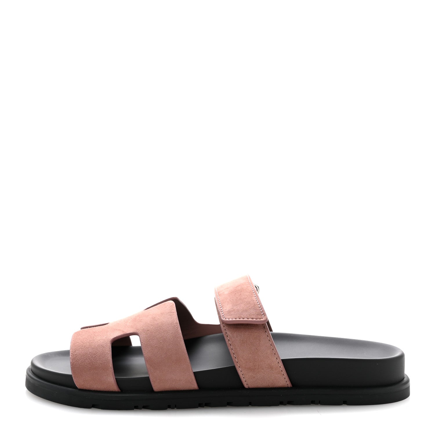 Hermes Suede Goatskin Womens Chypre Sandals 40 Rose Antique 1 of 10