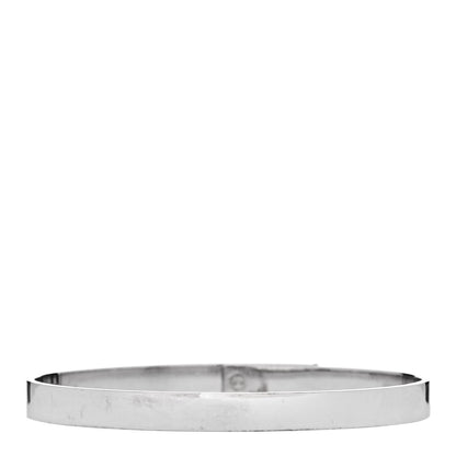 Hermes 18K White Gold Diamond PM Kelly Pave Bracelet ST 2 of 4