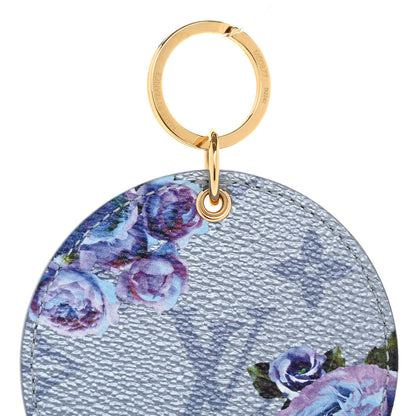Louis Vuitton Metallic Monogram LV Garden Illustre Bag Charm Key Ring Blue 4 of 4