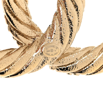 Chanel Twisted CC Brooch Light Gold 3 of 3