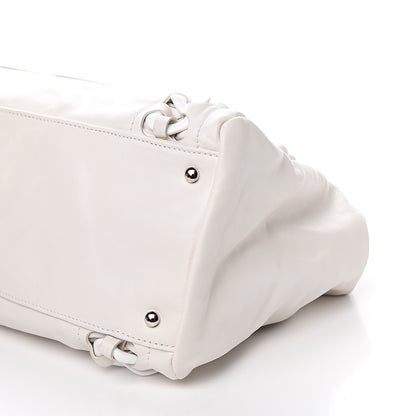 Chanel Calfskin Modern Chain Rhodoid East West Tote White 9 of 11