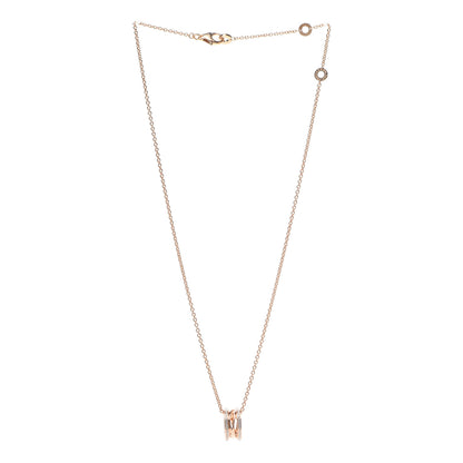 Bulgari 18K Rose Gold Diamond B.Zero1 Open Legends Pendant Necklace 3 of 9