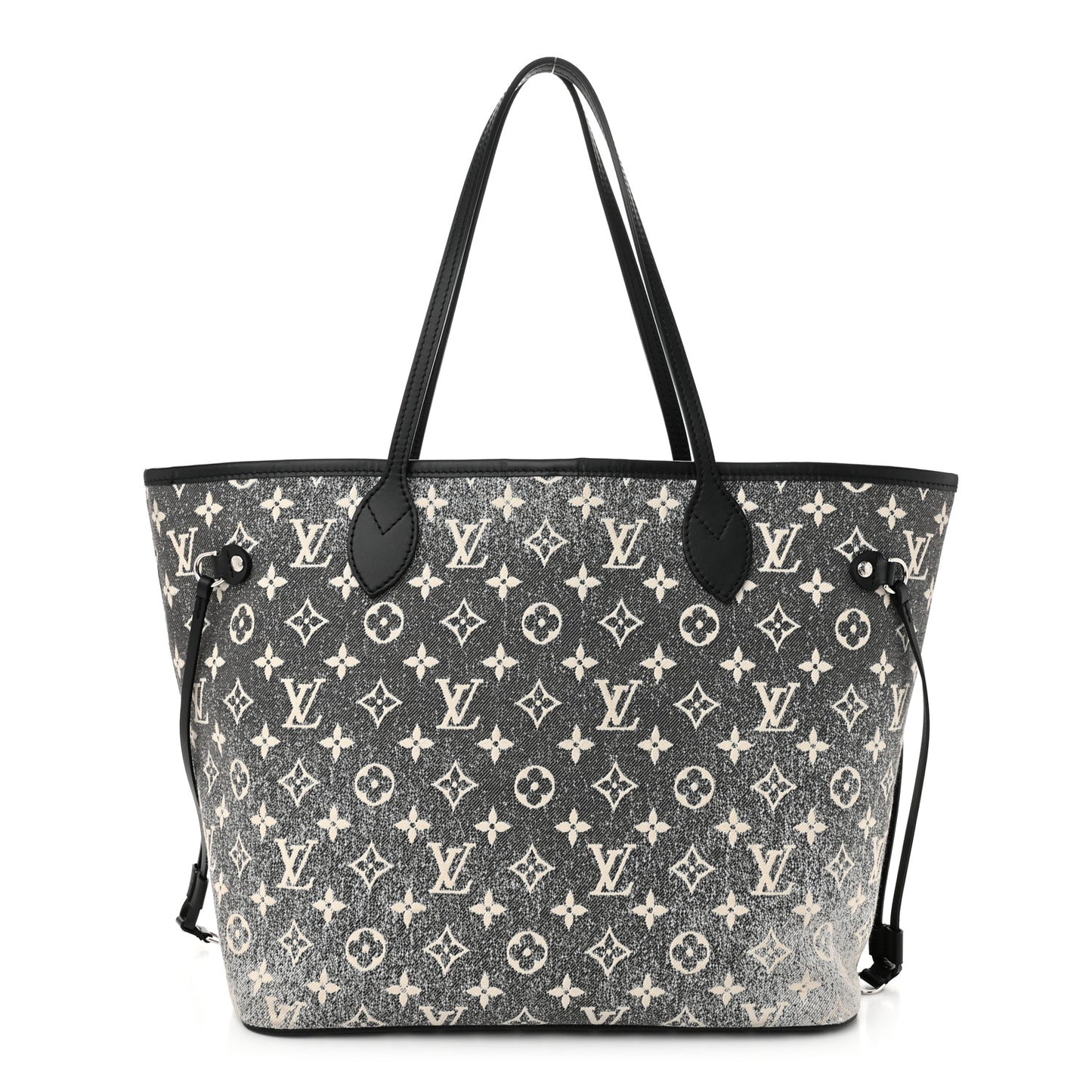 Denim Monogram Jacquard Neverfull MM  Grey