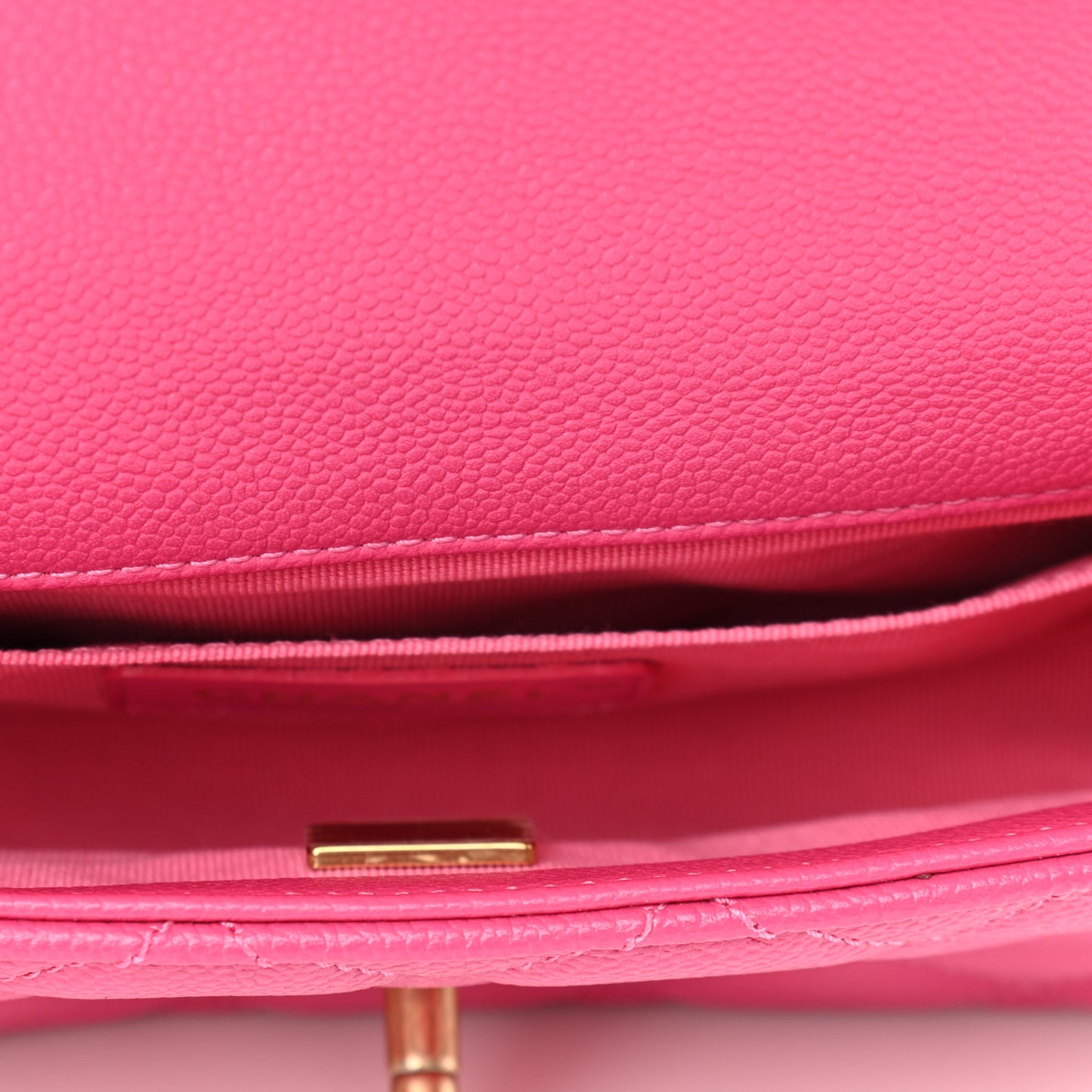 Caviar Quilted Chain Melody Waist Belt Bag Dark Pink