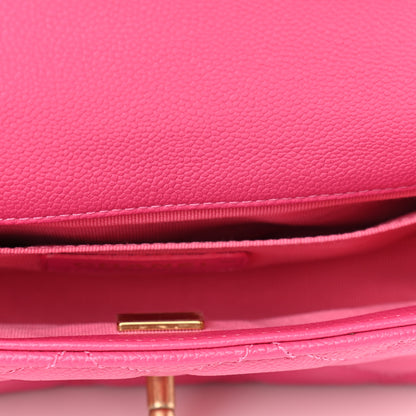 Chanel Caviar Quilted Chain Melody Waist Belt Bag Dark Pink 5 of 11