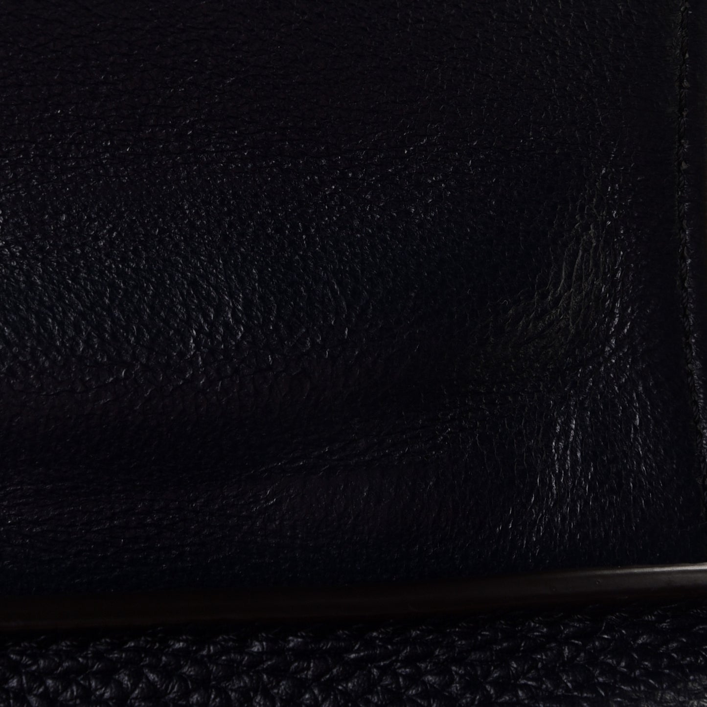 Drummed Calfskin Suede Small Trapeze Navy