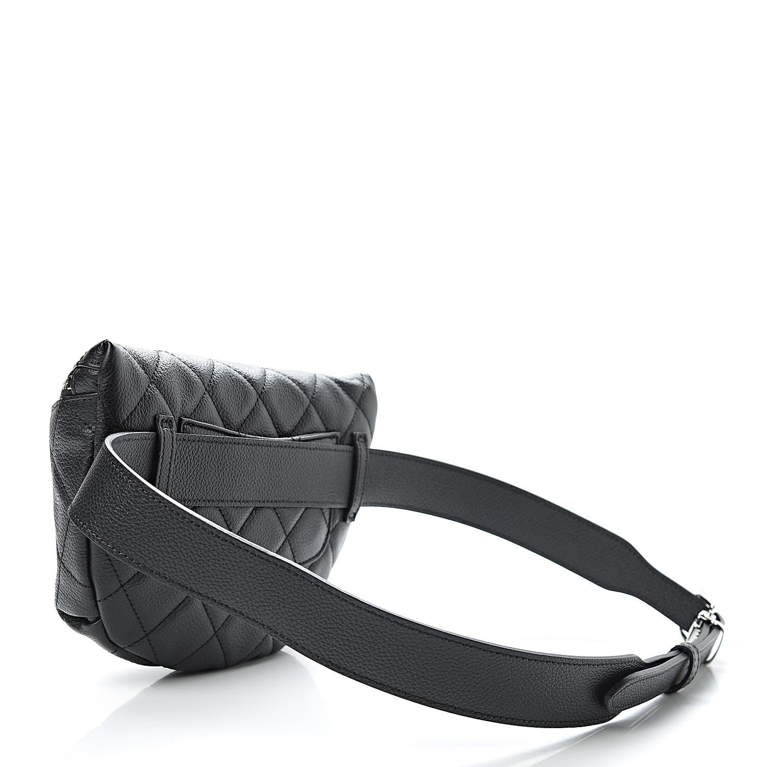 Chanel Grained Calfskin Quilted Waist Belt Bag Black 3 of 10