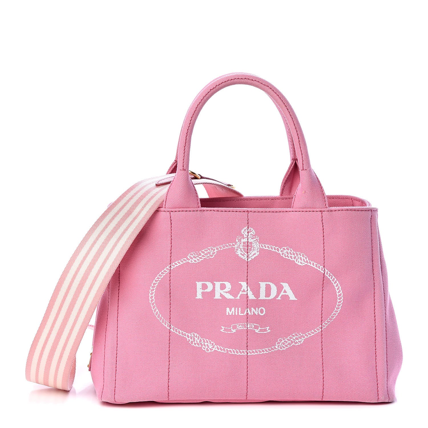 Prada Canapa Small Logo Tote Geranio White 1 of 8