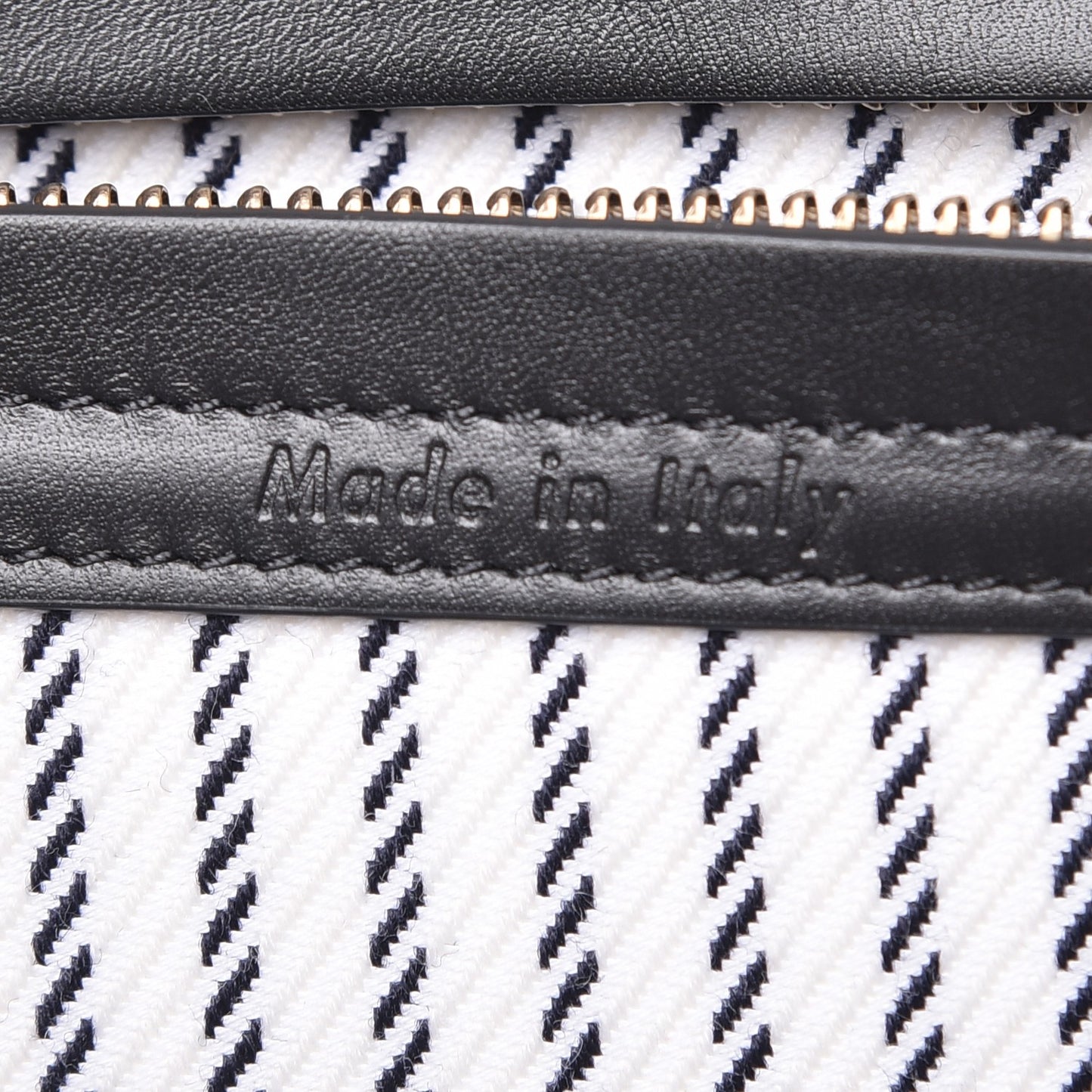 Cotton Canvas Striped Medium Phantom Luggage White Navy