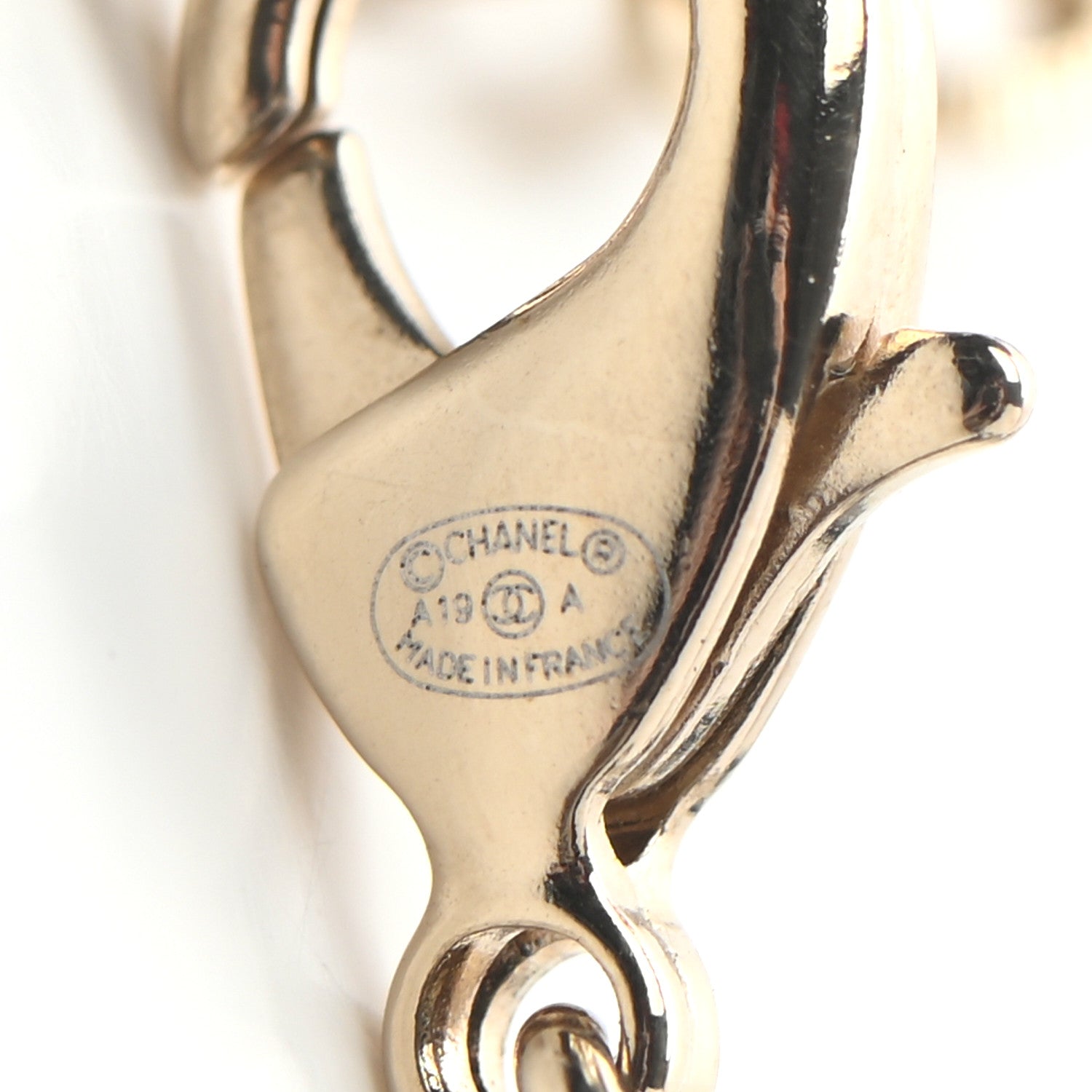 Chanel Pearl Papyrus Long Necklace Gold Pearly White Grey 5 of 5