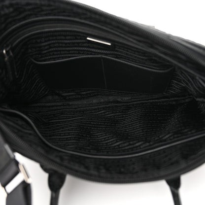 Prada Tessuto Nylon Saffiano Metal Triangle Logo Work Bag Black 5 of 10