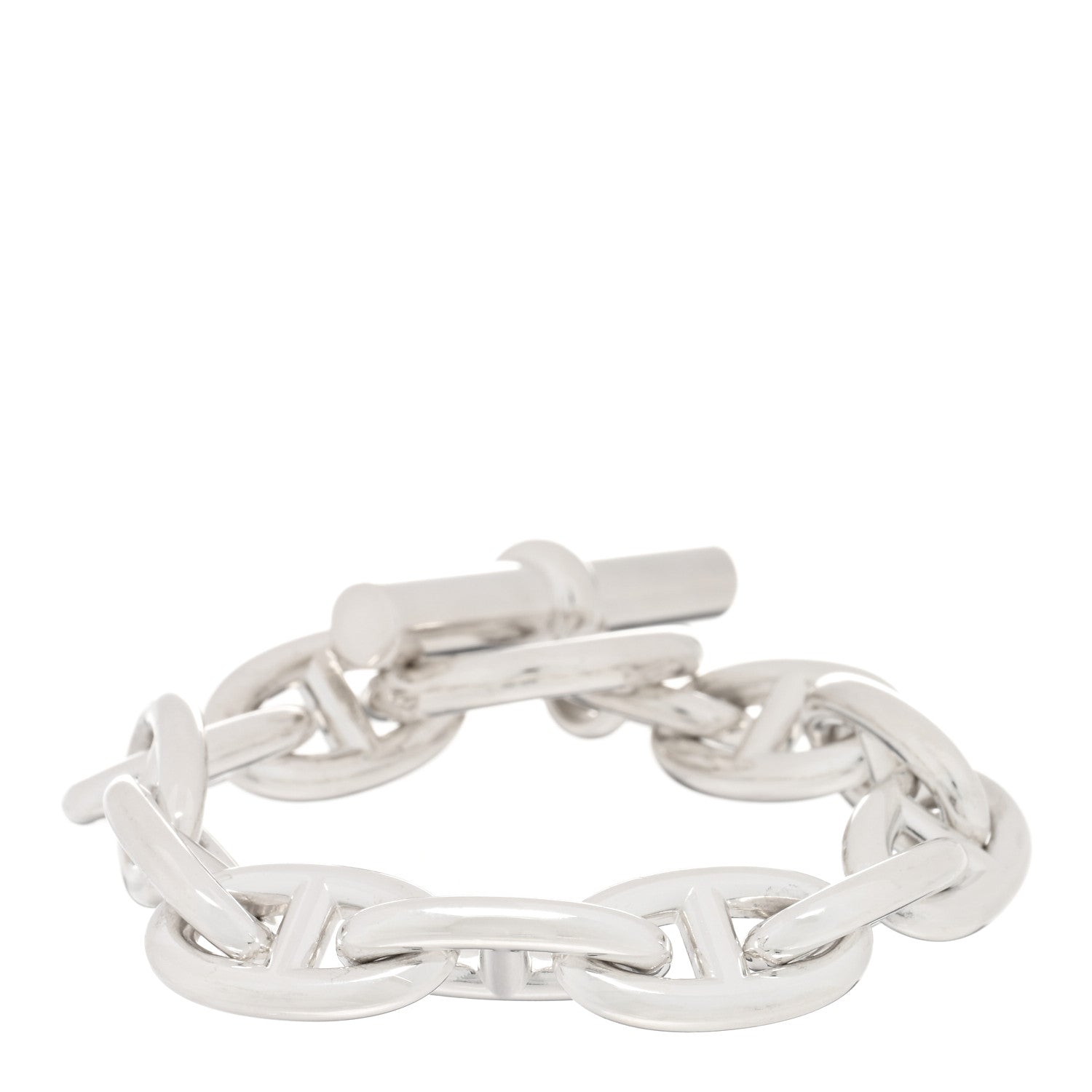 Hermes Sterling Silver GM Chaine d'Ancre Bracelet 1 of 3