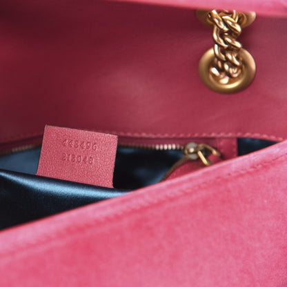 Gucci Velvet Matelasse Blind for Love Embroidered Medium GG Marmont Shoulder Bag Light Raspberry Rose Multicolor 7 of 11