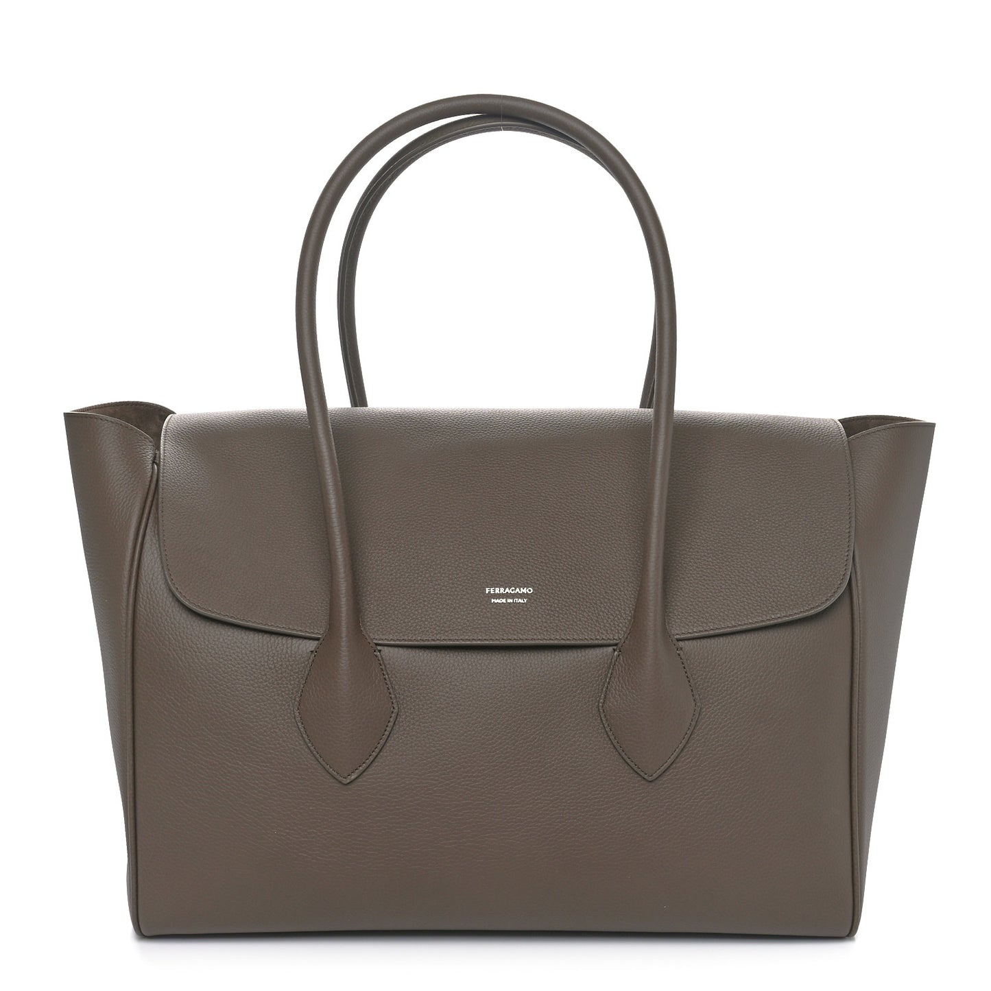 Calfskin East West Tote Bag Clay