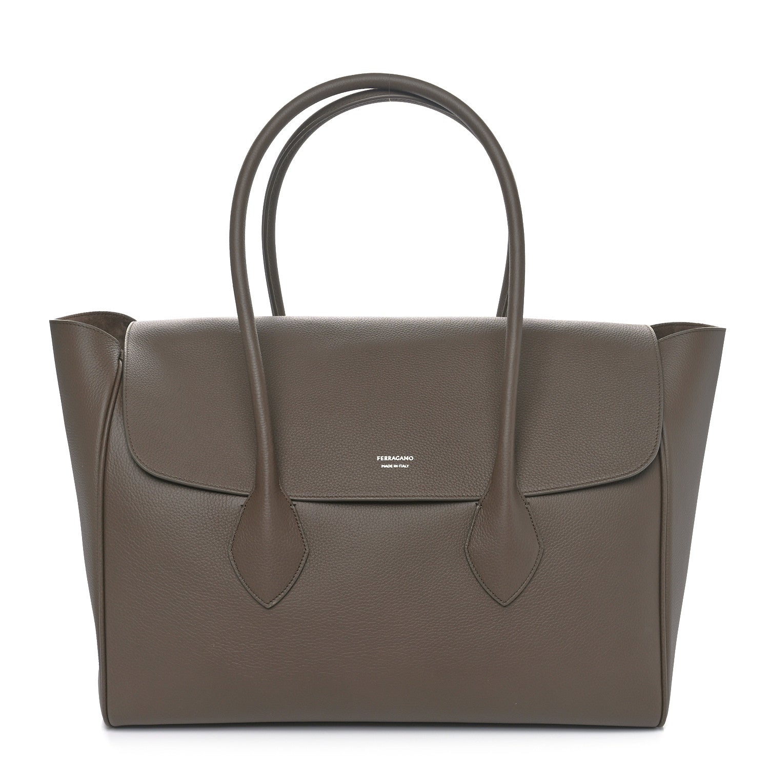 Salvatore Ferragamo Calfskin East West Tote Bag Clay 1 of 10