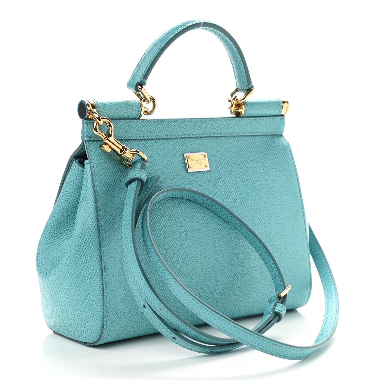 Dolce & Gabbana Dauphine Ooh Patch Small Miss Sicily Satchel Light Blue Multicolor 3 of 11