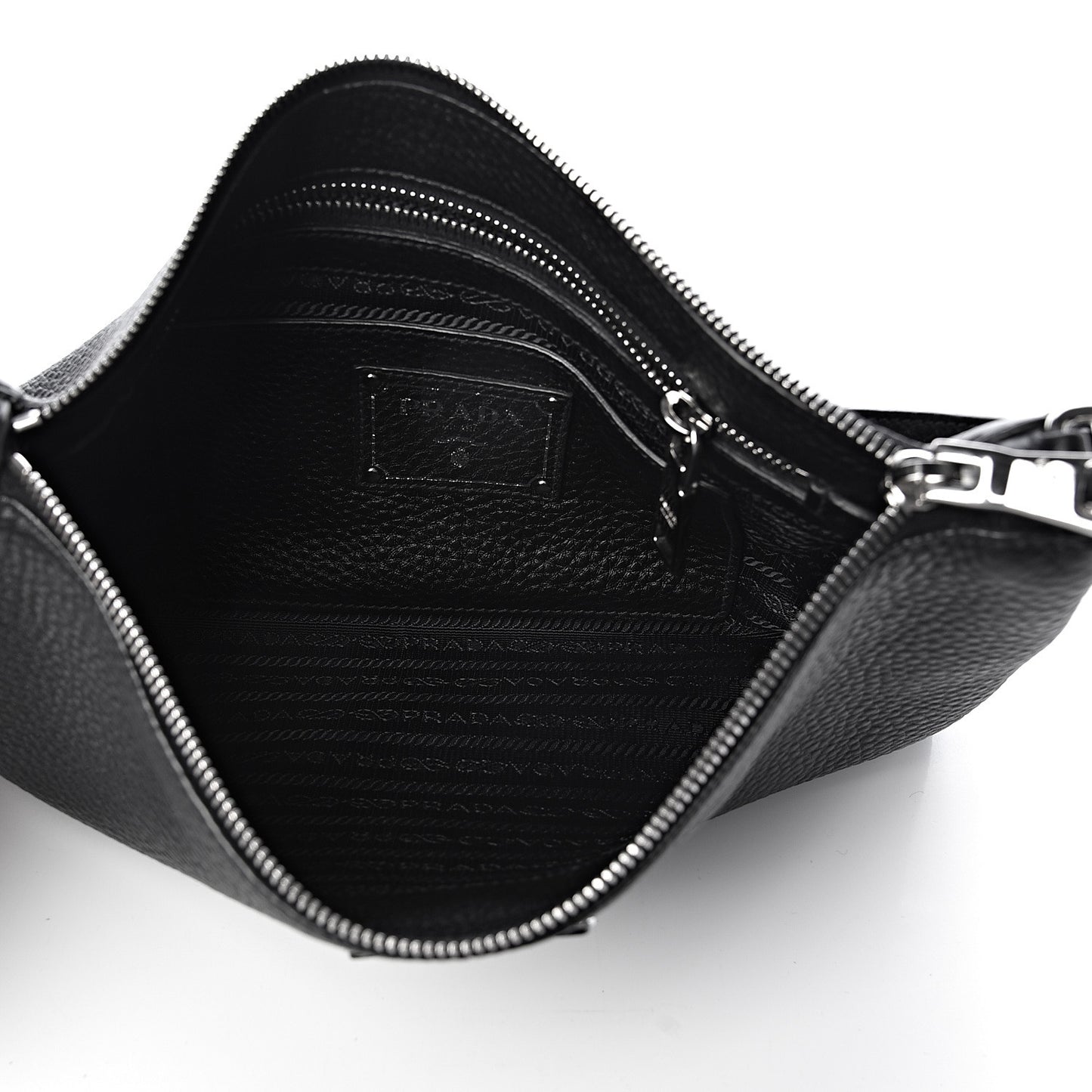 Vitello Daino Crossbody Bag Black