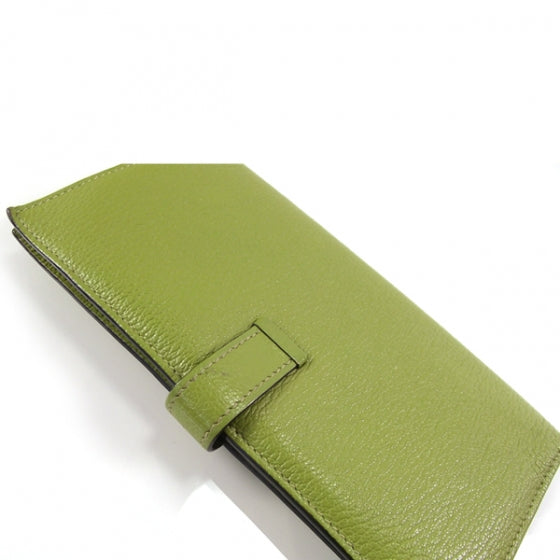 Hermes Courchevel Bearn Twofold Wallet Olive 5 of 11