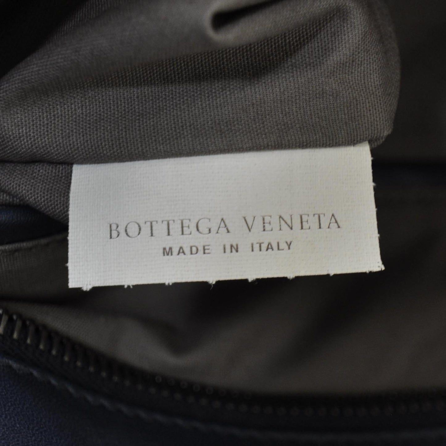 Nappa Intrecciato Messenger Bag Navy Blue
