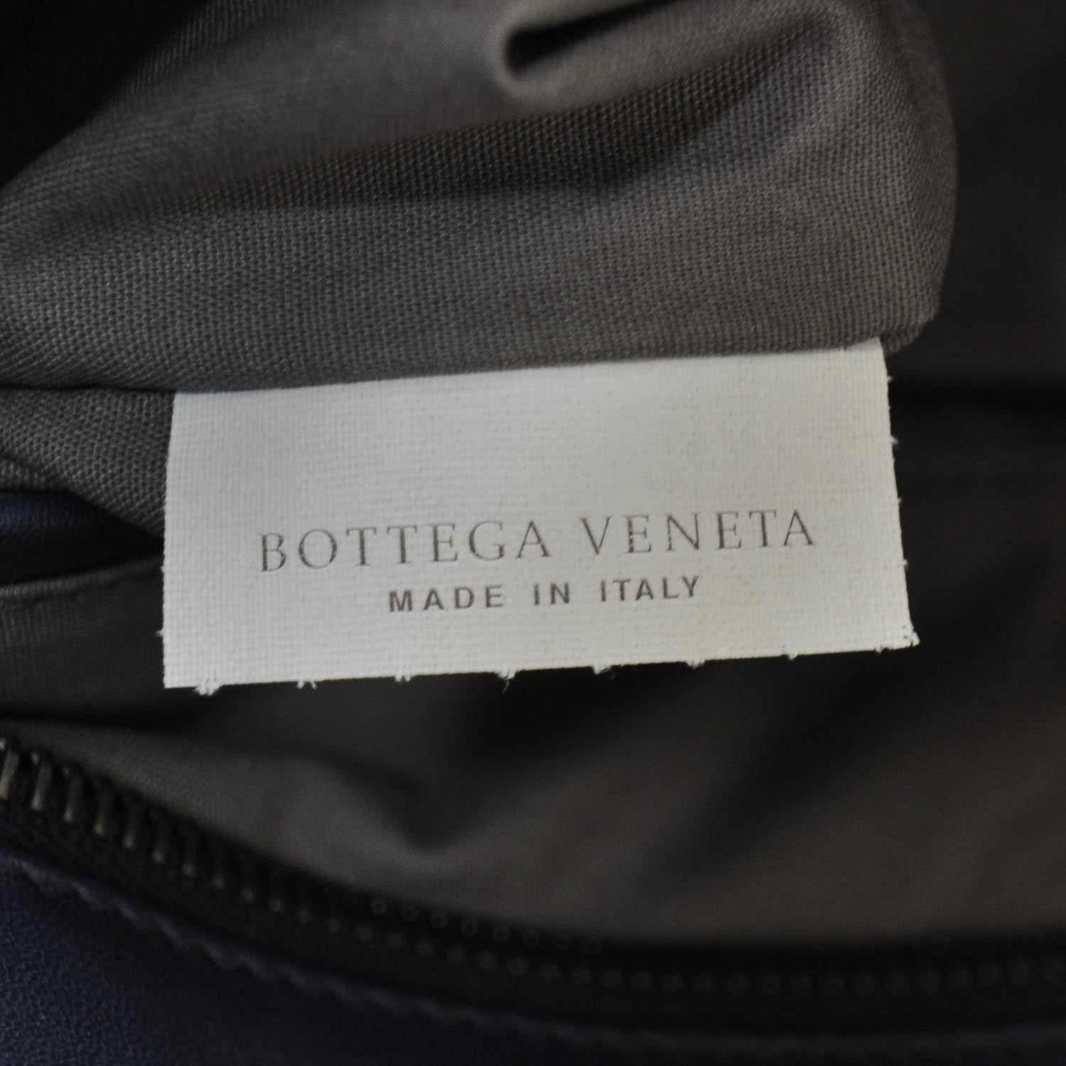 Bottega Veneta Nappa Intrecciato Messenger Bag Navy Blue 8 of 9