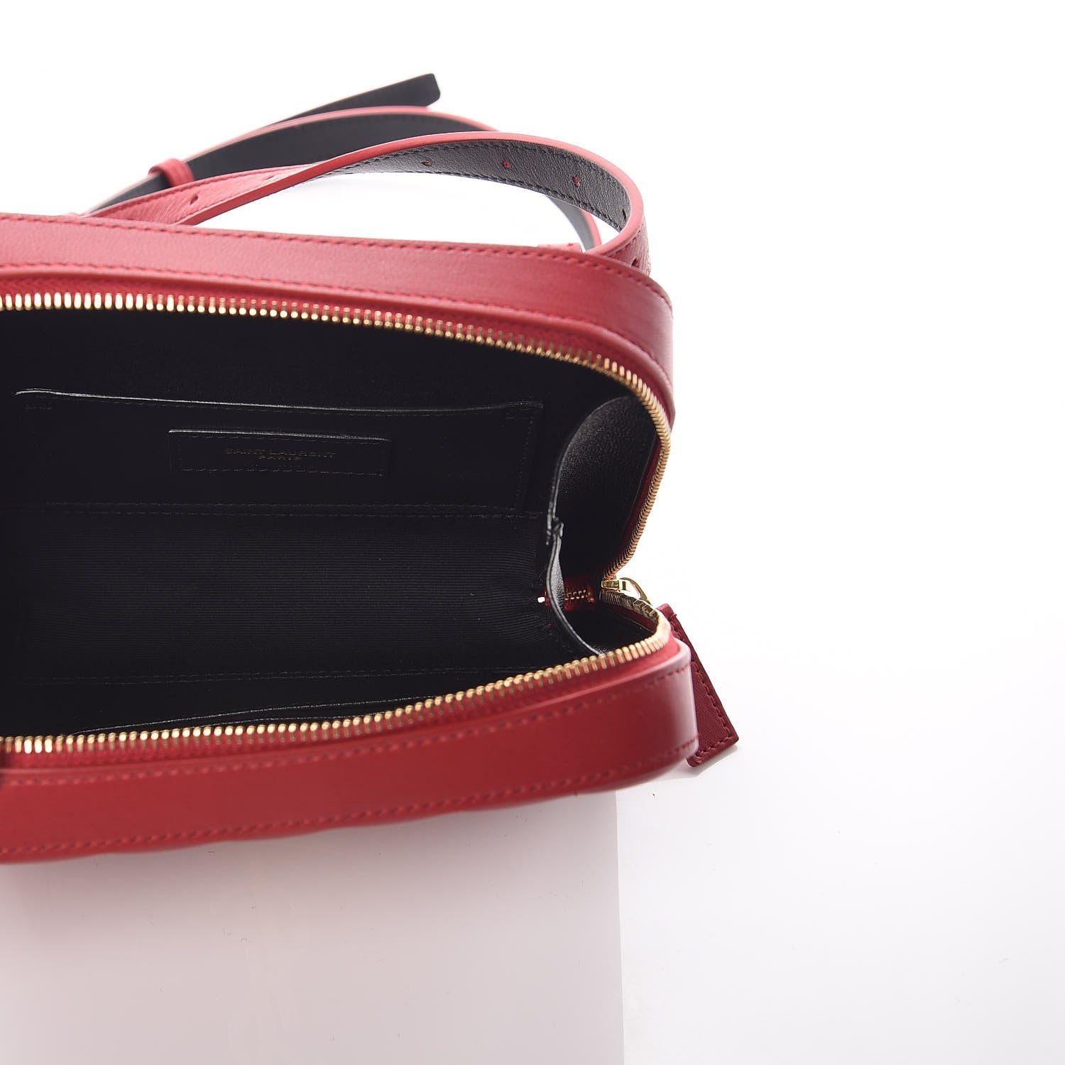Saint Laurent Lambskin Matelasse Vicky Monogram Belt Bag Eros Red 7 of 7