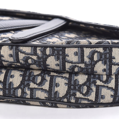 Christian Dior Oblique Saddle Bag Blue 10 of 11