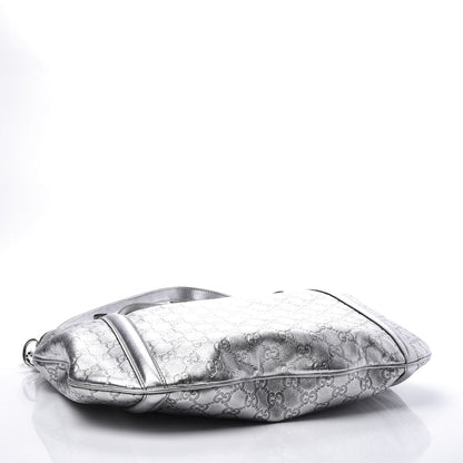 Gucci Metallic Guccissima Medium Britt Tote Silver 3 of 12