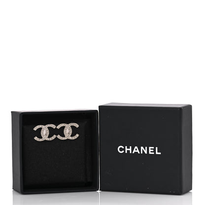 Chanel Crystal CC Clip On Earrings Silver 5 of 5