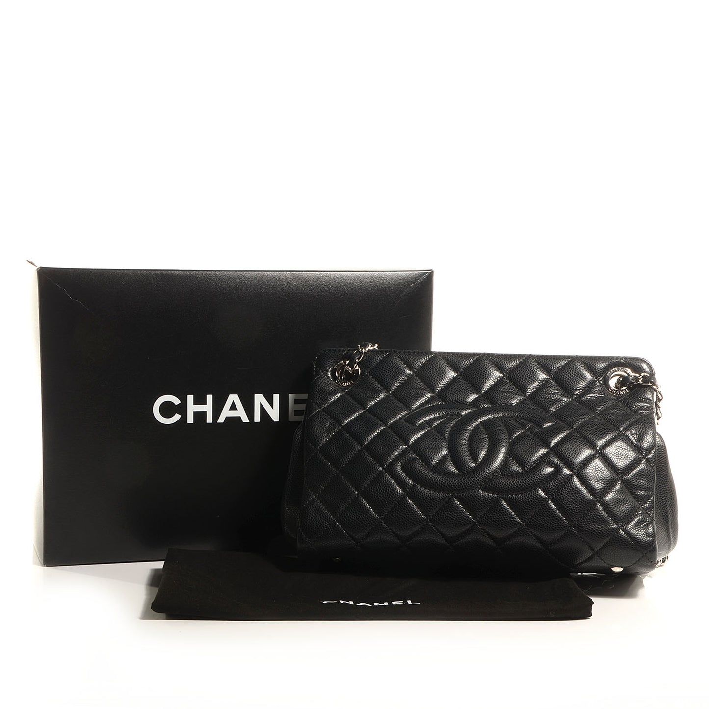 Caviar Timeless CC Shopping Tote Black