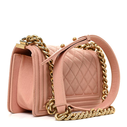 Chanel Caviar Quilted Small Boy Flap Pink 2 of 25
