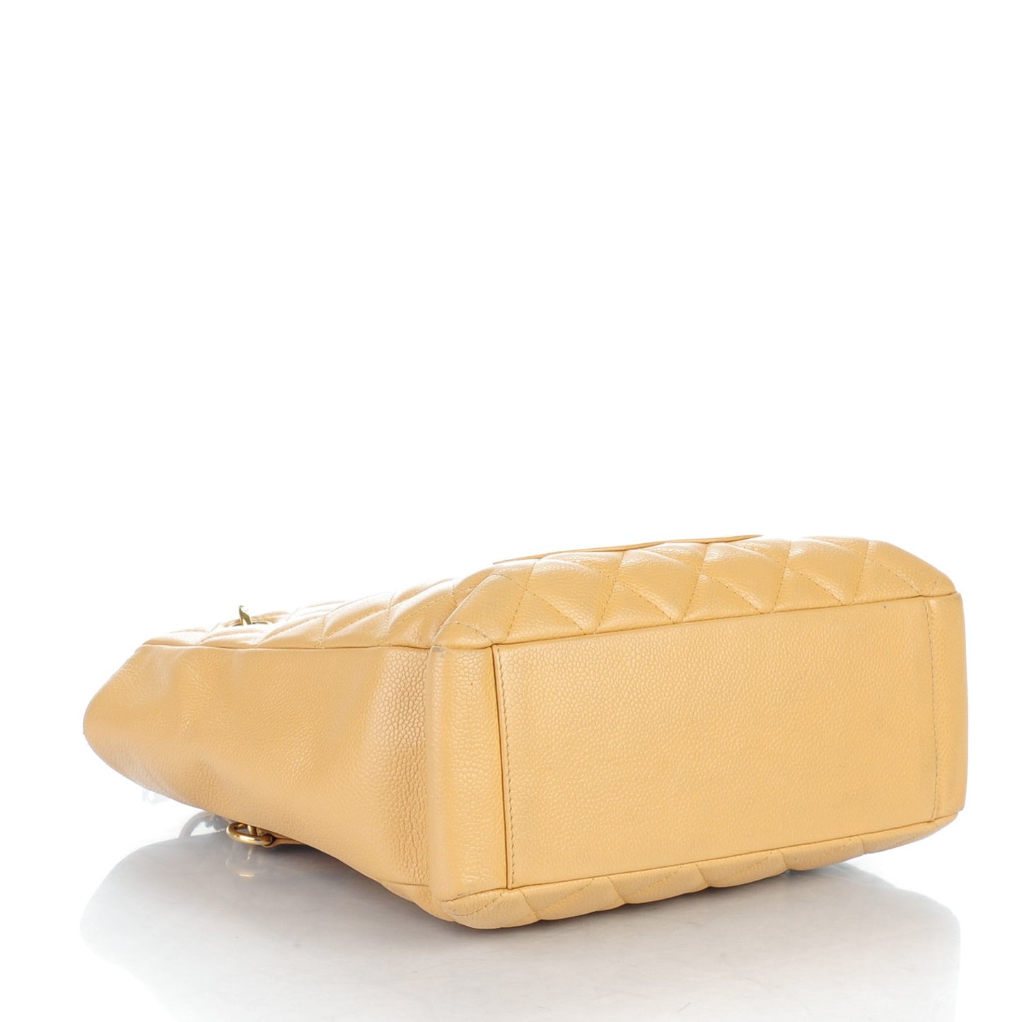Caviar Quilted Petit Shopping Tote PST Beige