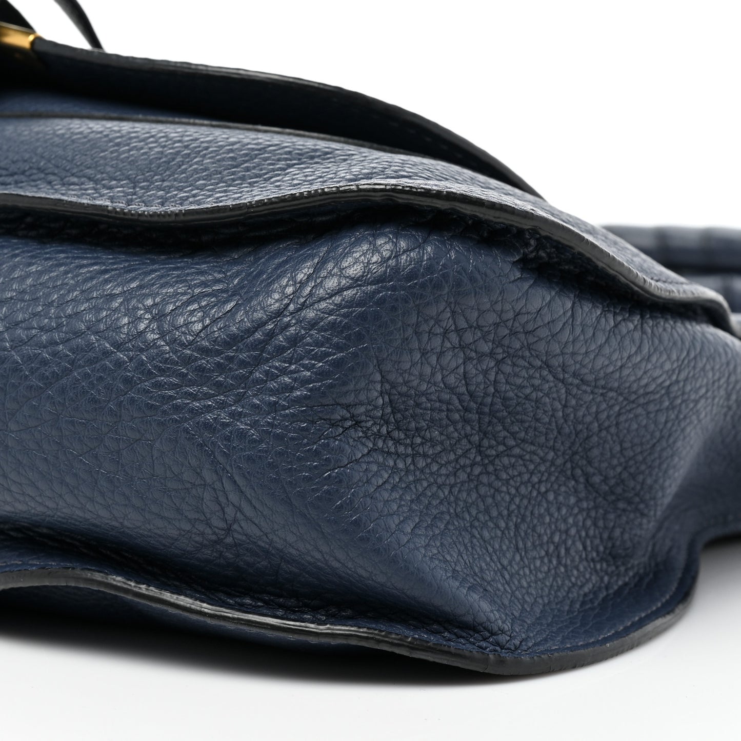 Calfskin Medium Marcie Satchel Royal Navy