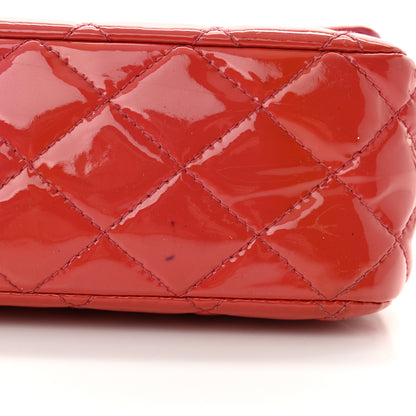 Chanel Patent Quilted Medium Double Flap Dark Pink 14 of 15