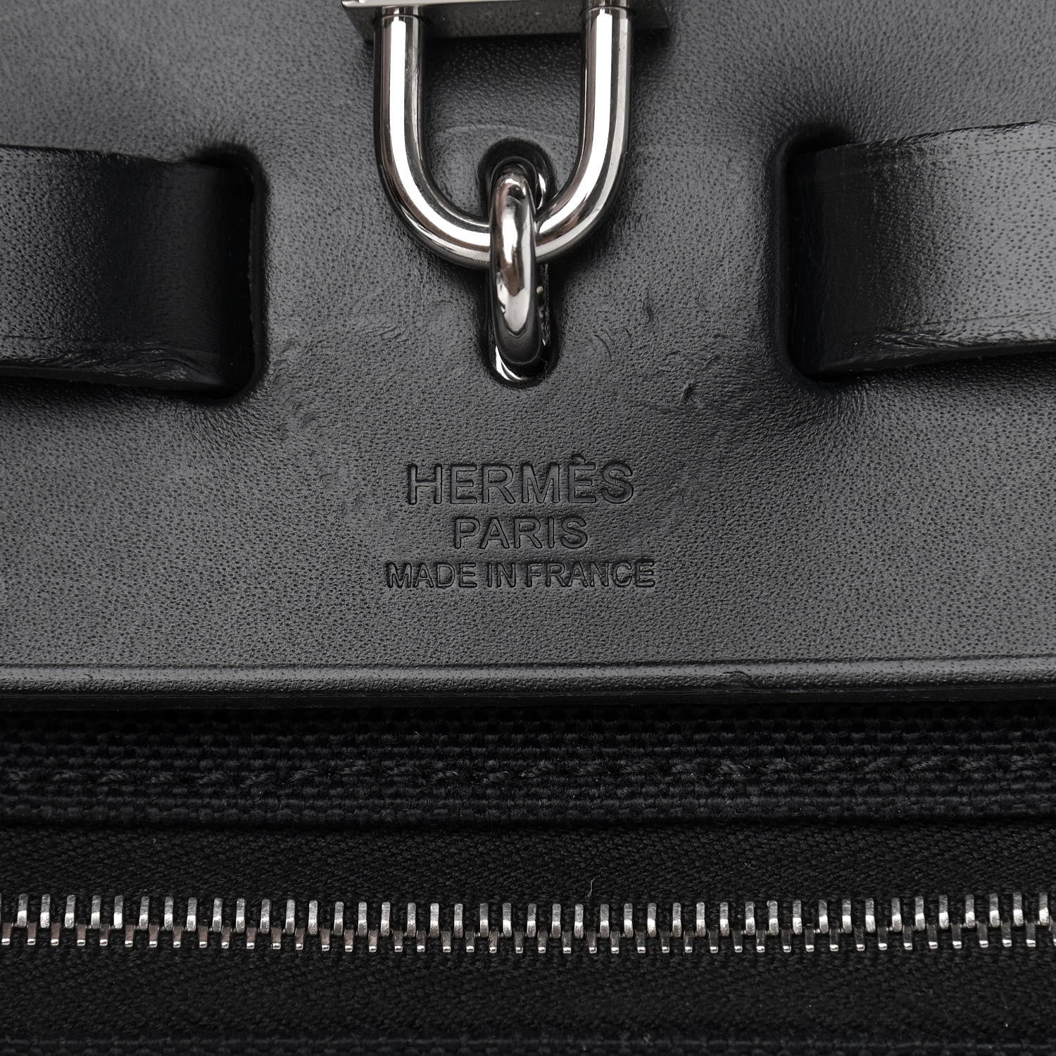 Hermes Military Toile Vache Hunter Herbag Zip PM 31 Black 7 of 10