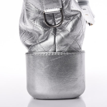 Chanel Metallic Aged Calfskin Quilted Medium Gabrielle Silver 9 of 9