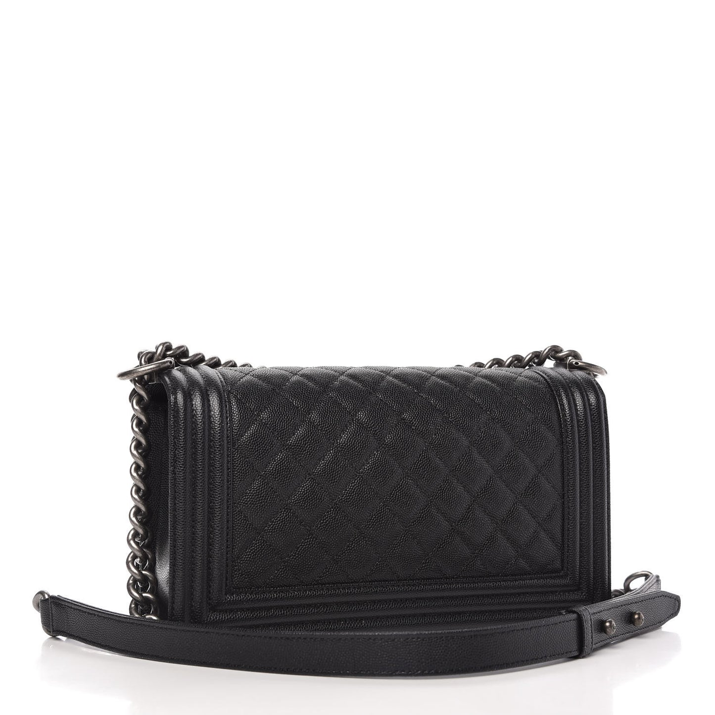 Caviar Quilted Medium Boy Flap Black