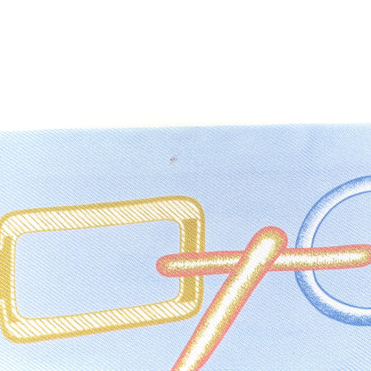 Hermes Silk Do Re Boucles Twilly Bleu Ciel Blue Cob 4 of 5
