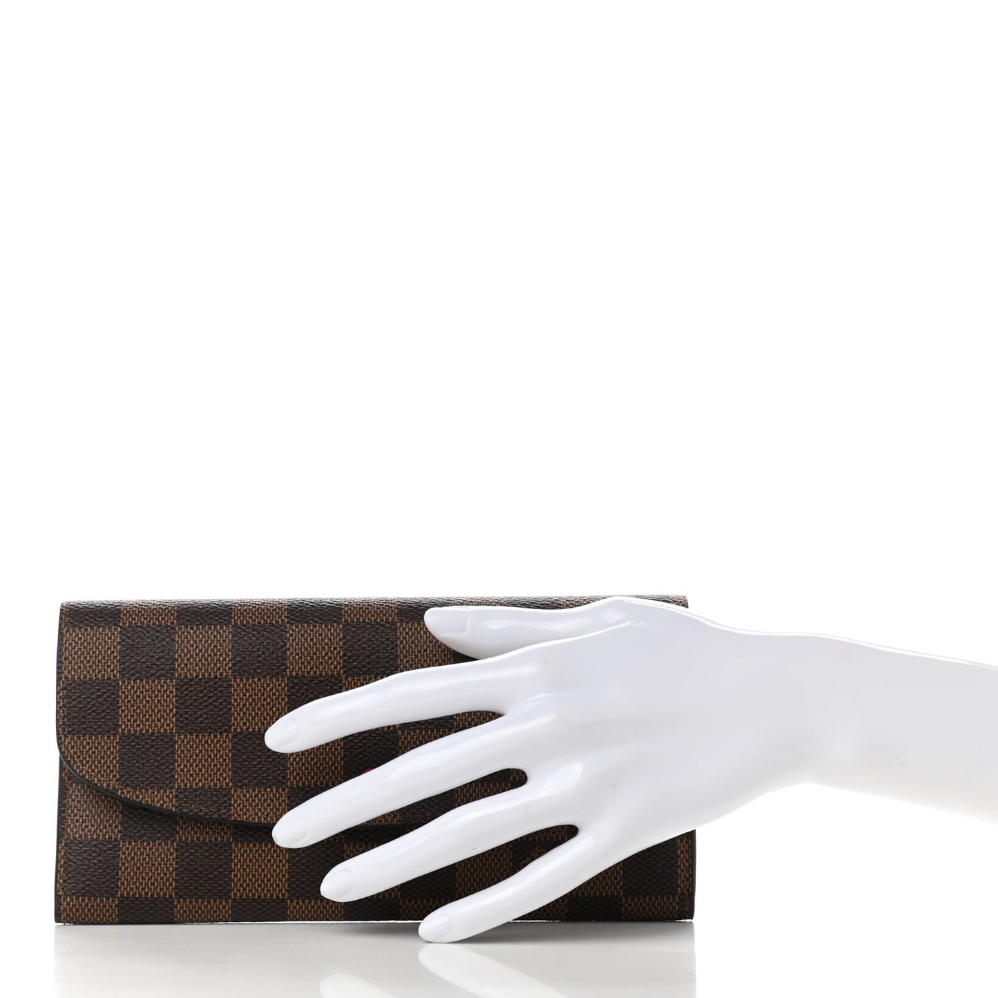 Damier Ebene Emilie Wallet Red
