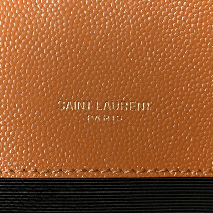 Saint Laurent Grain De Poudre Textured Mixed Matelasse Triquilt Large Monogram Satchel Naturel 7 of 11