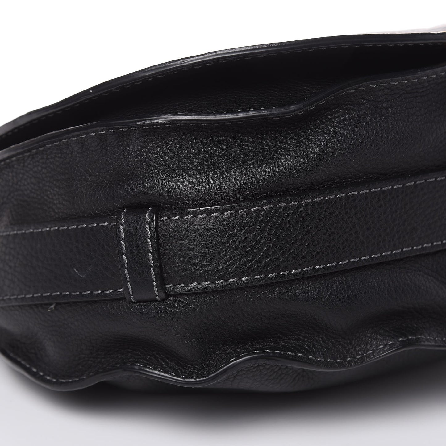 Calfskin Medium Marcie Round Crossbody Bag Black