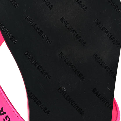 Balenciaga Calfskin Logo Thong Sandals 35 Neon Pink 6 of 13