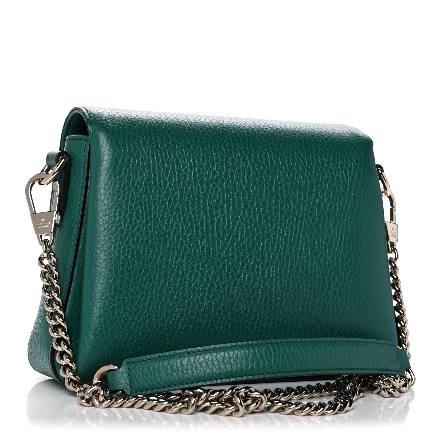 Gucci Dollar Calfskin Interlocking G Crossbody Bag Emerald 2 of 12