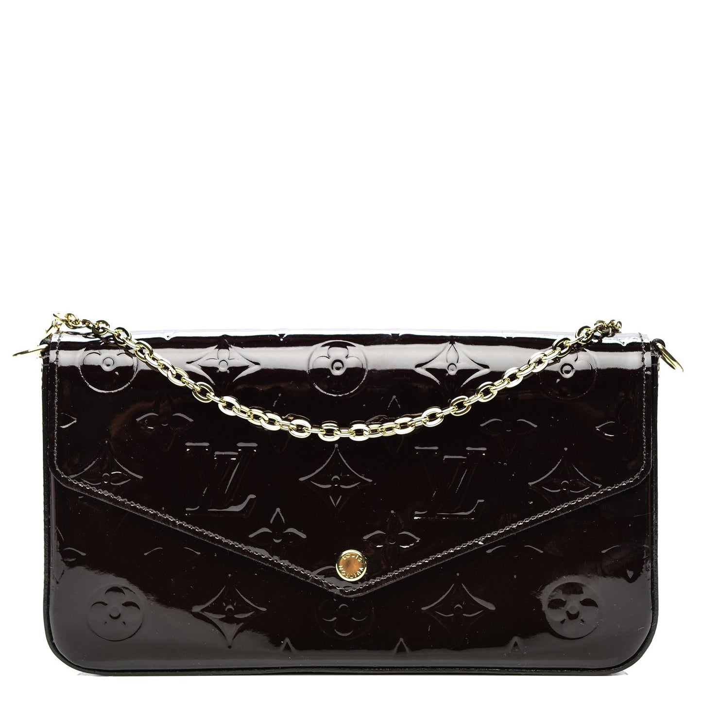 Vernis Pochette Felicie Chain Wallet Amarante