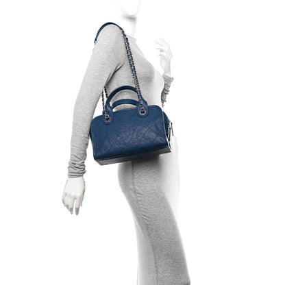 Chanel Caviar Quilted Small Deauville Bowling Bag Blue 2 of 14
