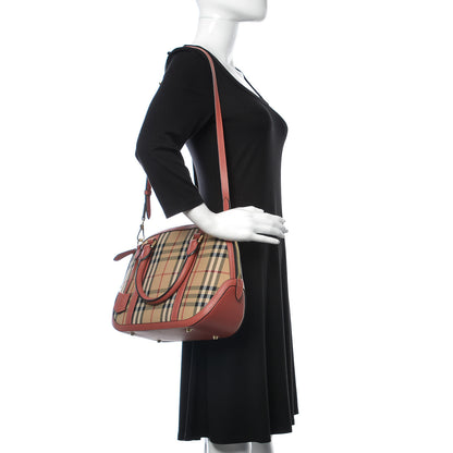 Burberry Horseferry Check Small Orchard Bowling Bag Honey Antique Rose 2 of 9